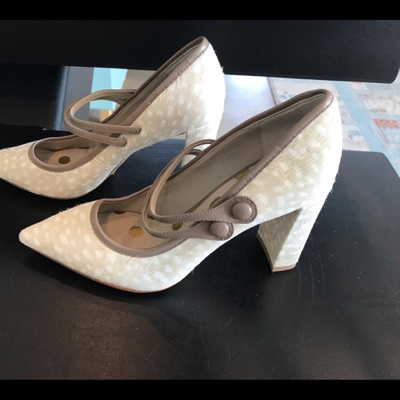 Boden Shoes - Brand new Boden Heels - Tan and Cream - Beautiful!